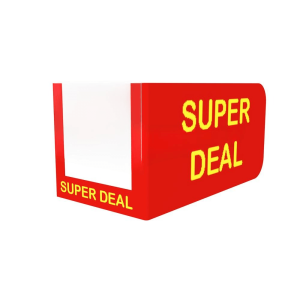 SHELF TALKER “SUPER DEAL” RED/YELLOW TEXT 115×60